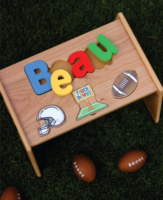 2 Step Personalized Puzzle Sport -Themed Step Stool - Image 4
