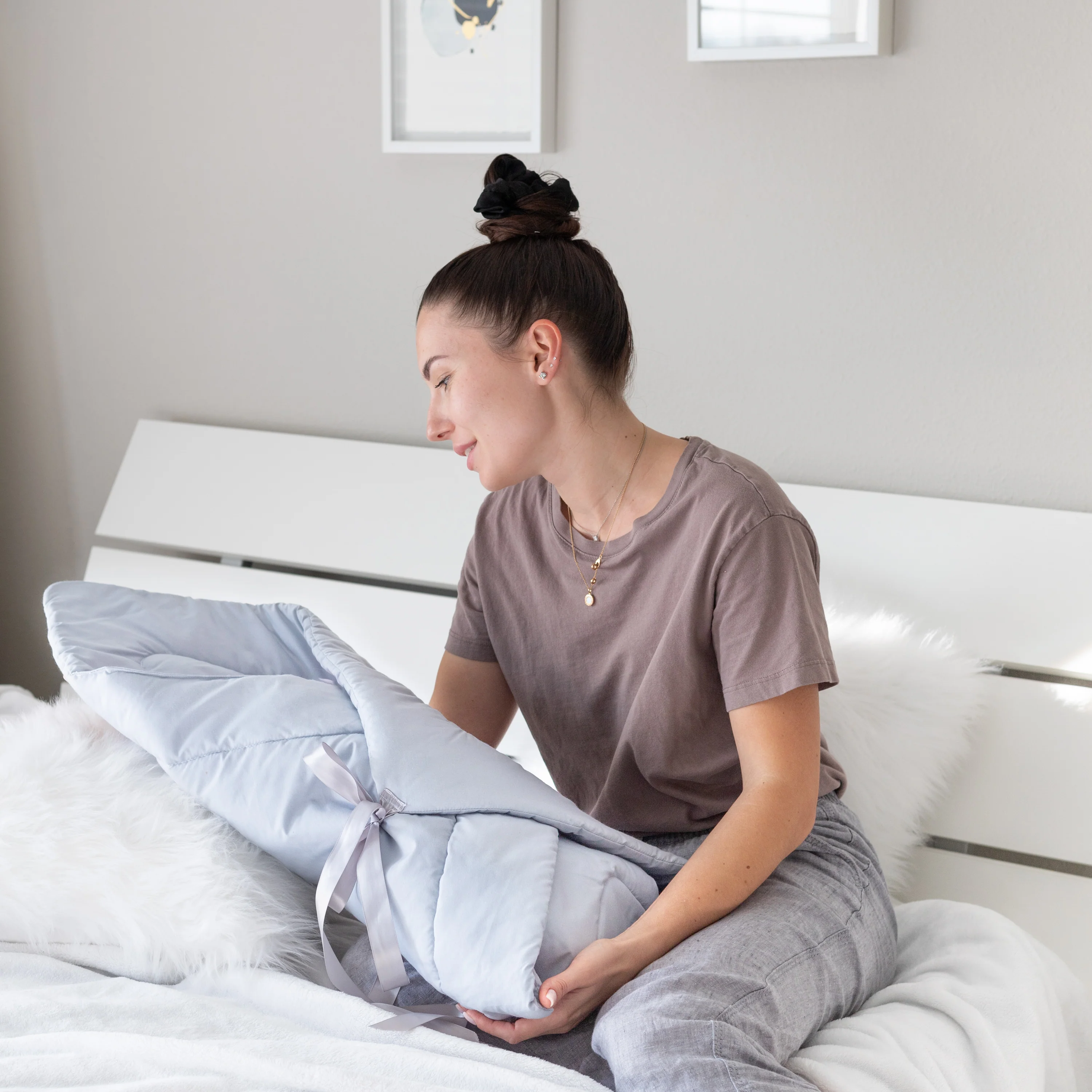 Cotton Cool Color Cradle Bedding - Image 6