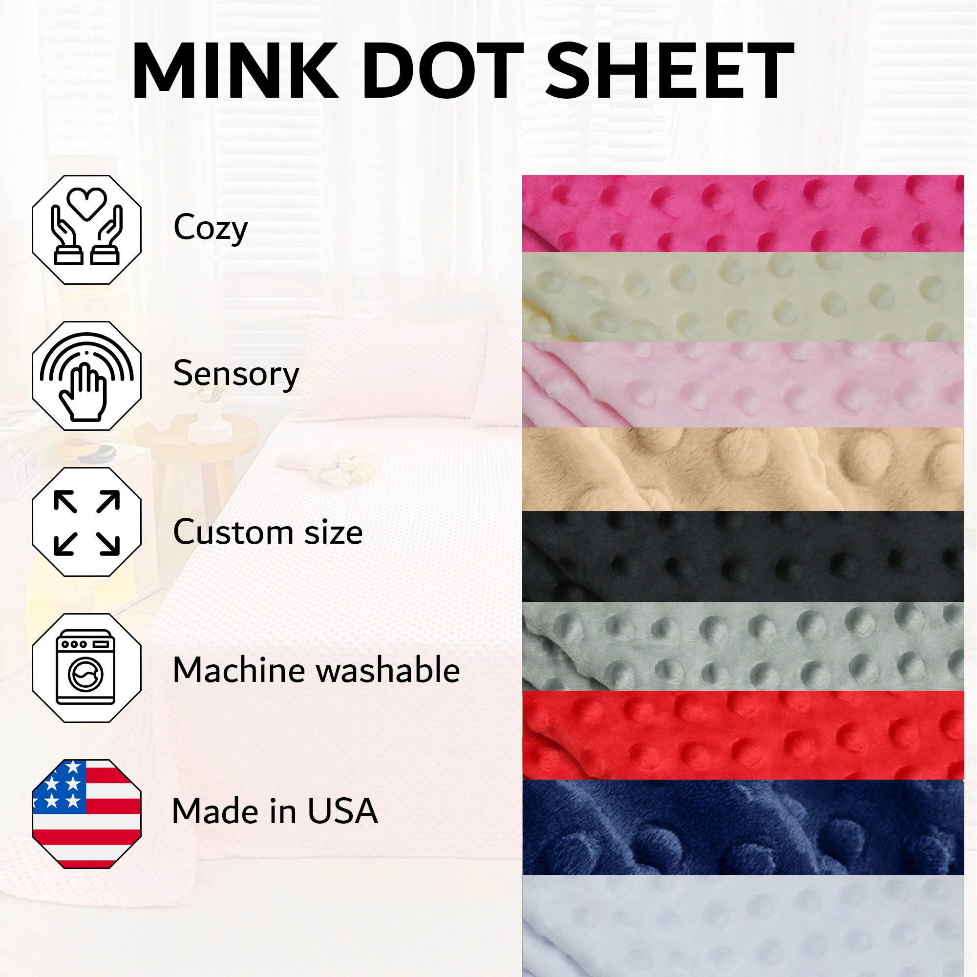 Cuddle Minky Dot Standard Crib Sheet - Image 3