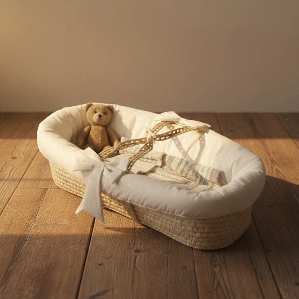 Eyelet Fitted Baby Moses Basket - Image 3