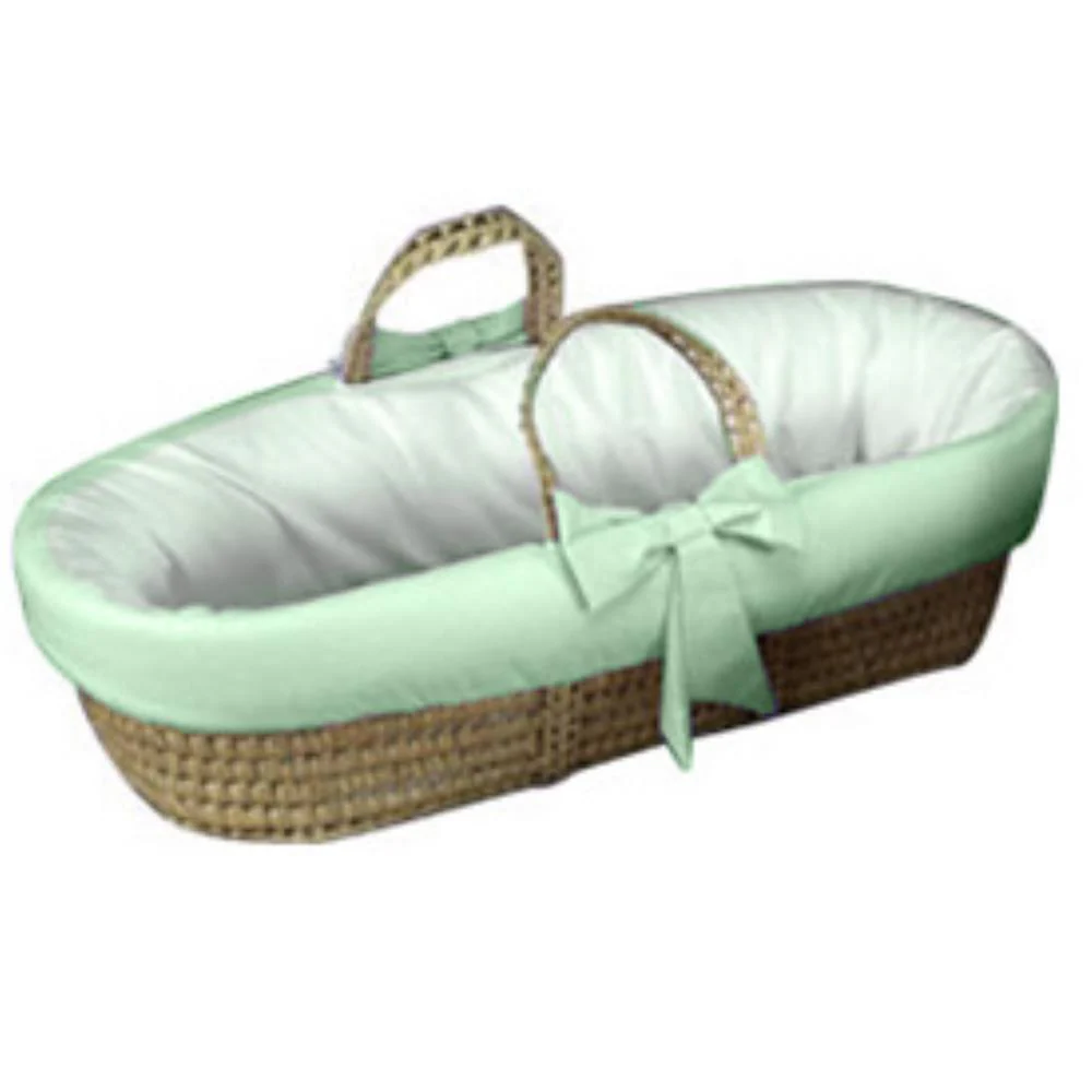 Gingham Trim Fitted Moses Basket - Image 3