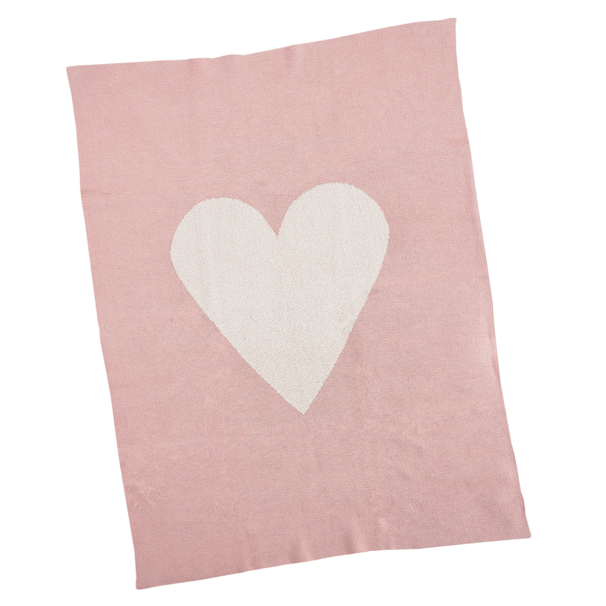 MERBEN Charlotte Heart Baby Blanket - Rose Pink