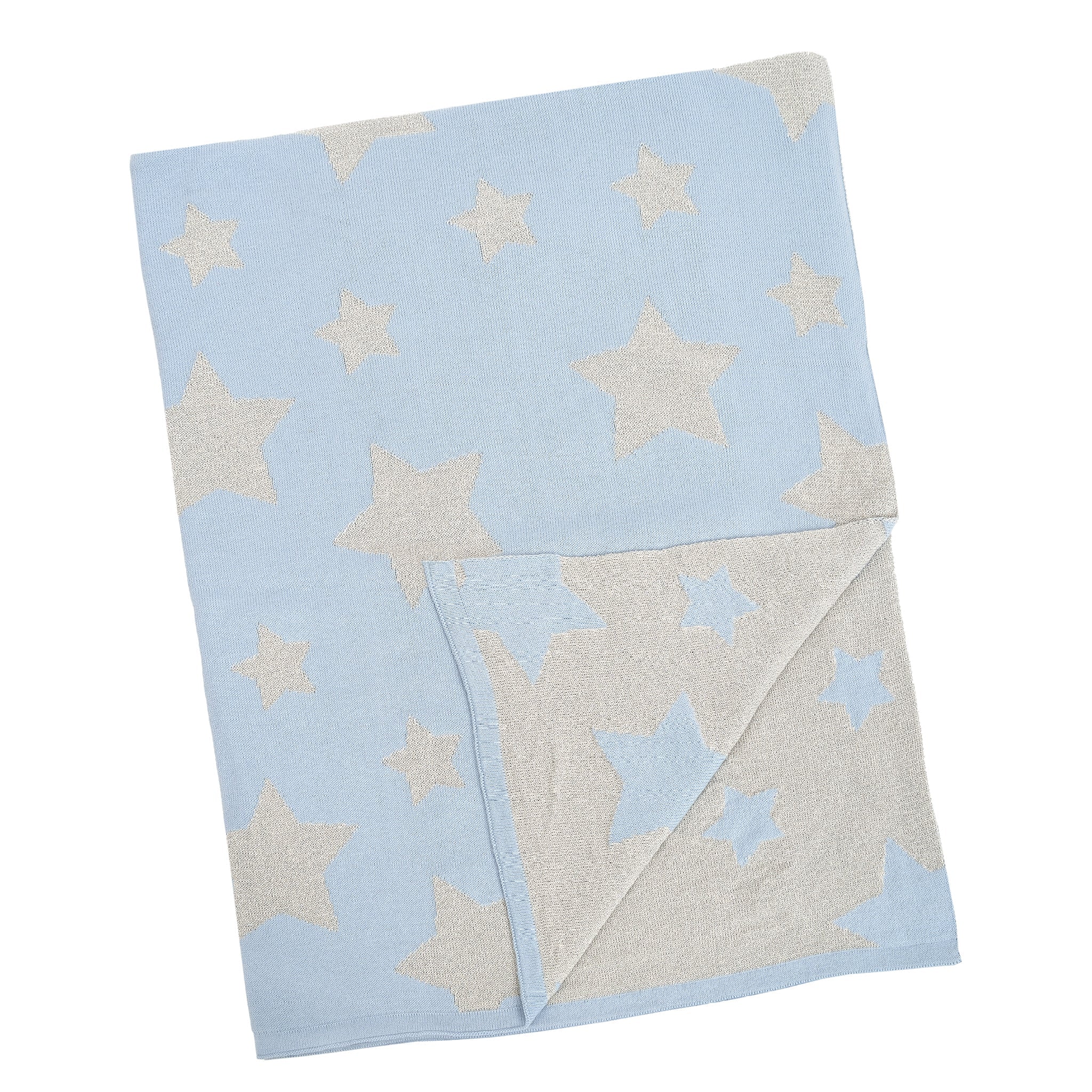 MERBEN Kennedy Star Baby Blanket - Blue