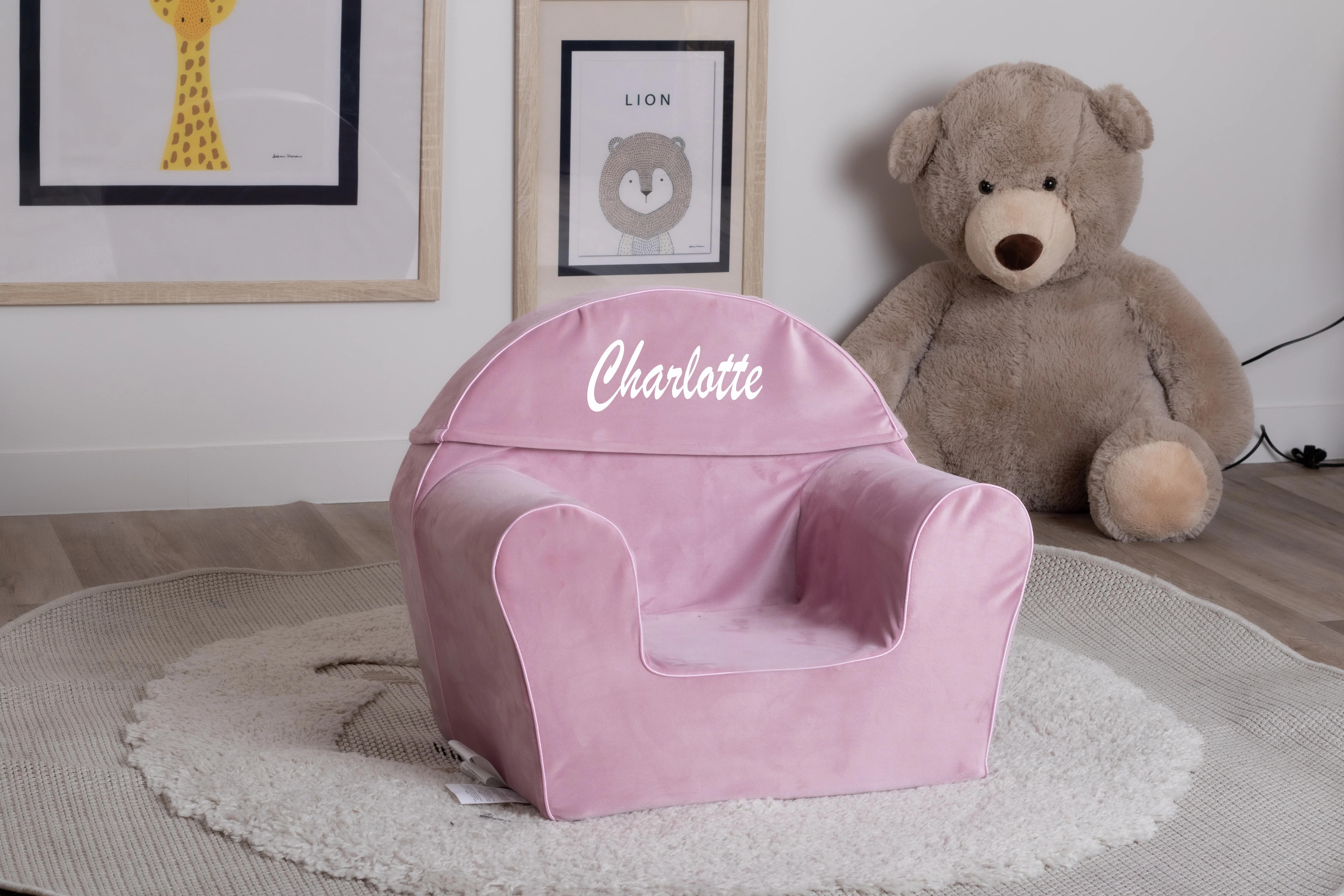 Personalized Comfy Suede Kids Armchair - Image 7