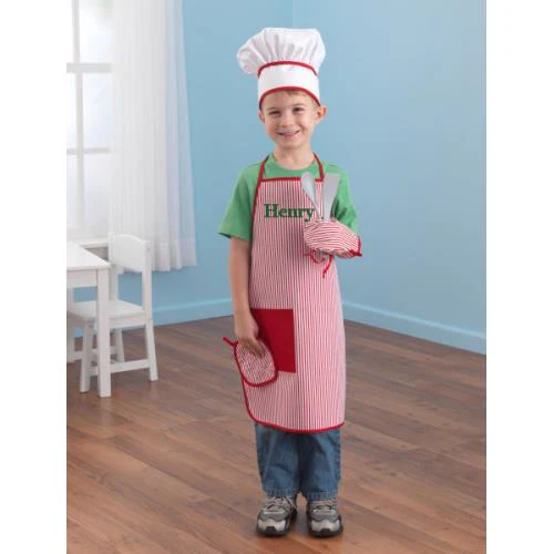 Personalized Kids Apron Chef Set - Image 2