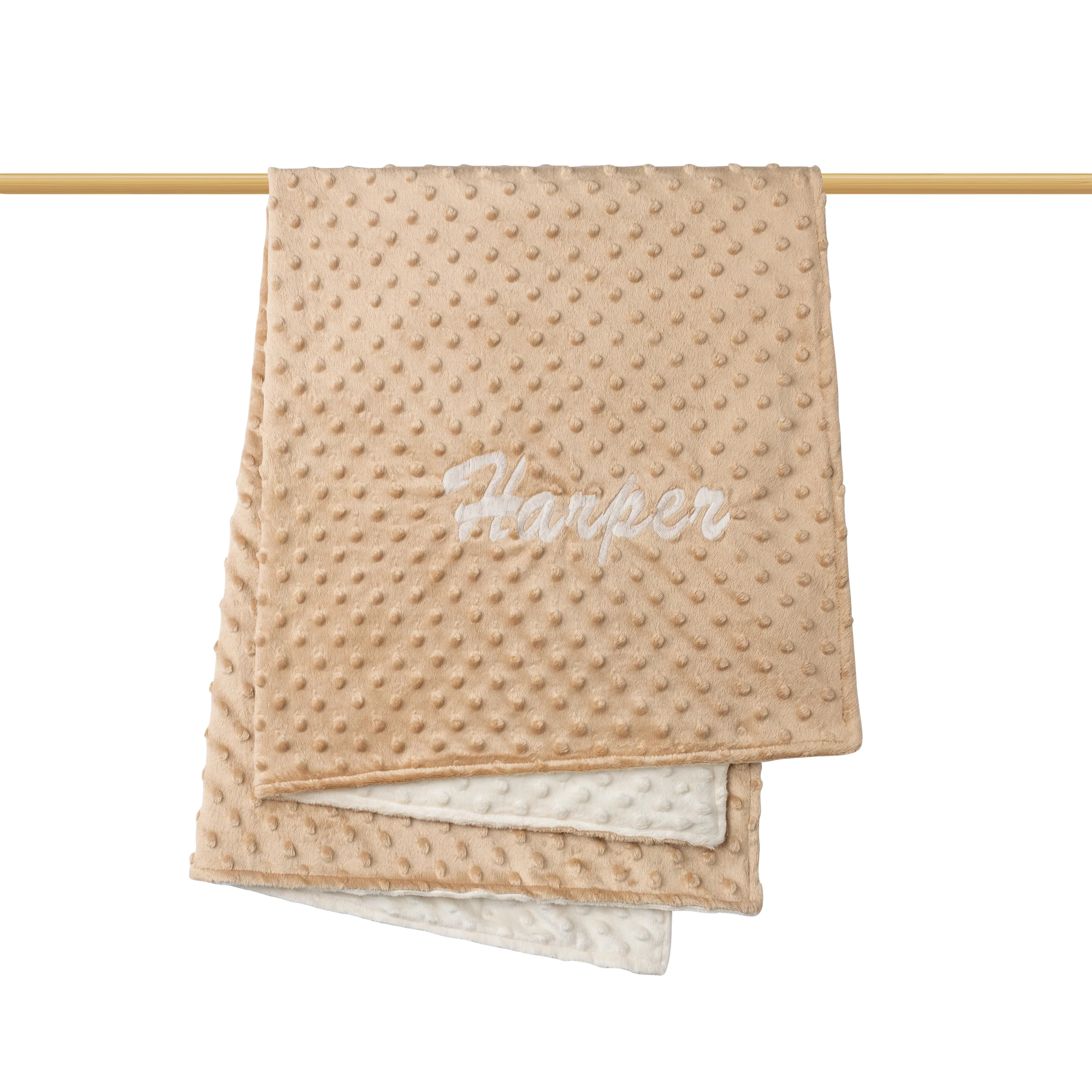 Personalized Minky Dot Baby Blanket - Image 8