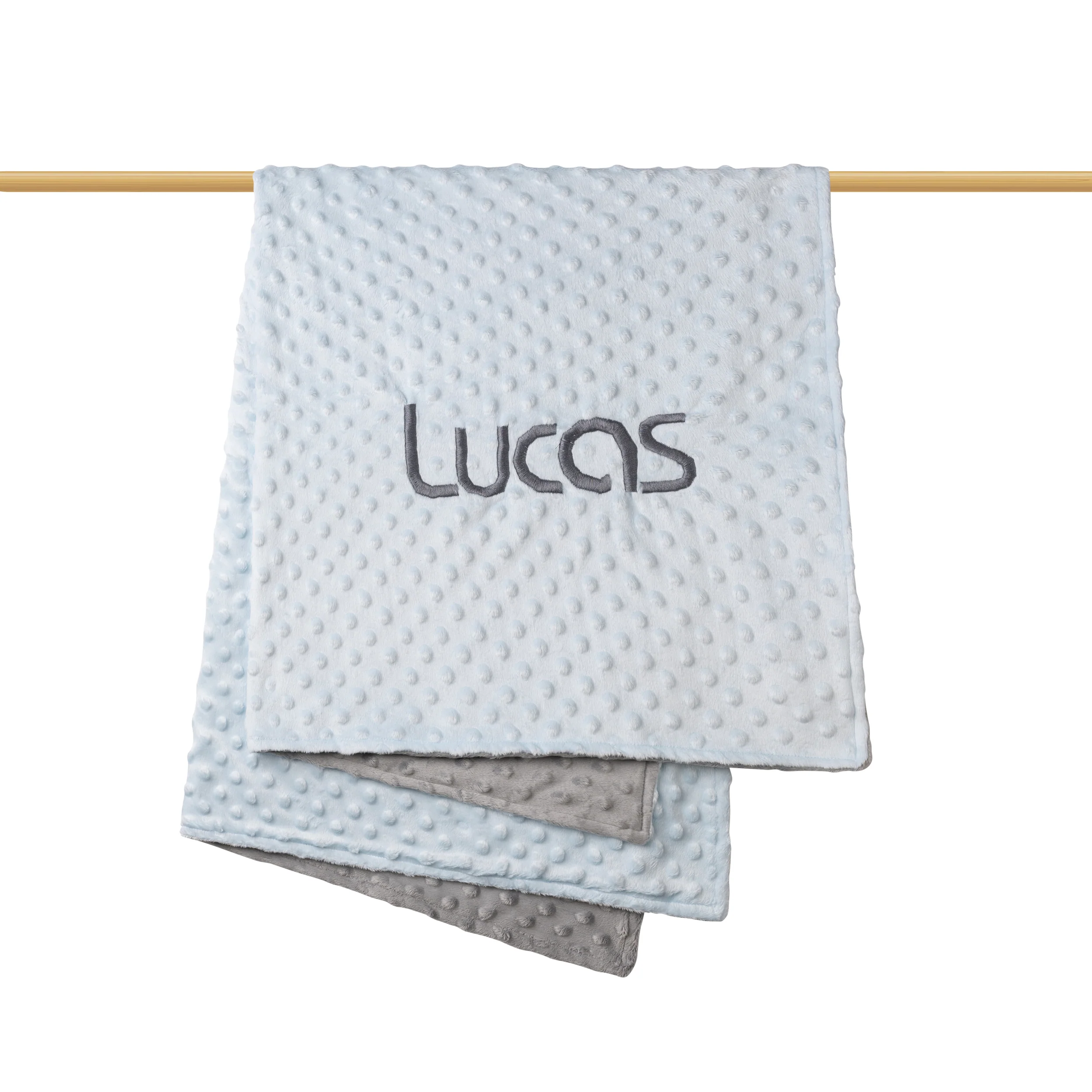 Personalized Minky Dot Baby Blanket - Image 9