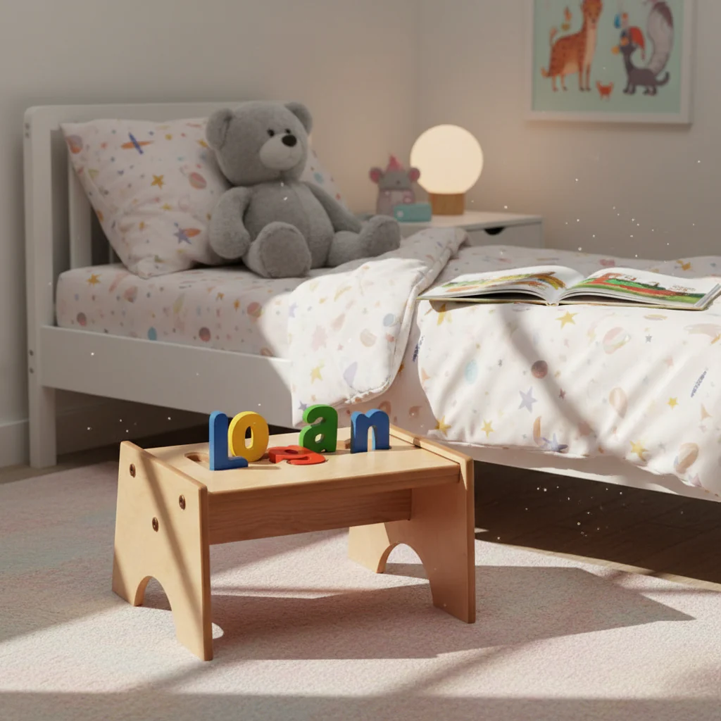 Personalized Wooden Puzzle Step Stool - Image 3