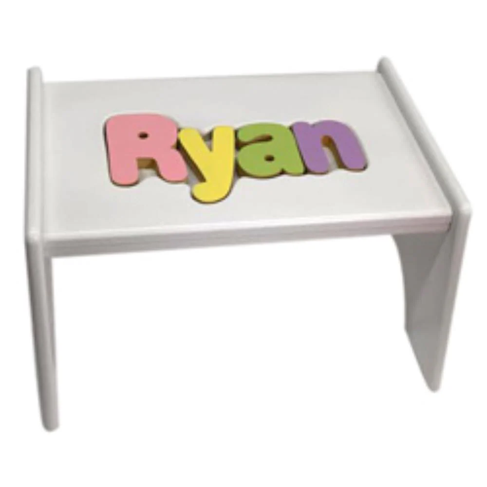 Personalized Wooden Puzzle Step Stool - Image 6