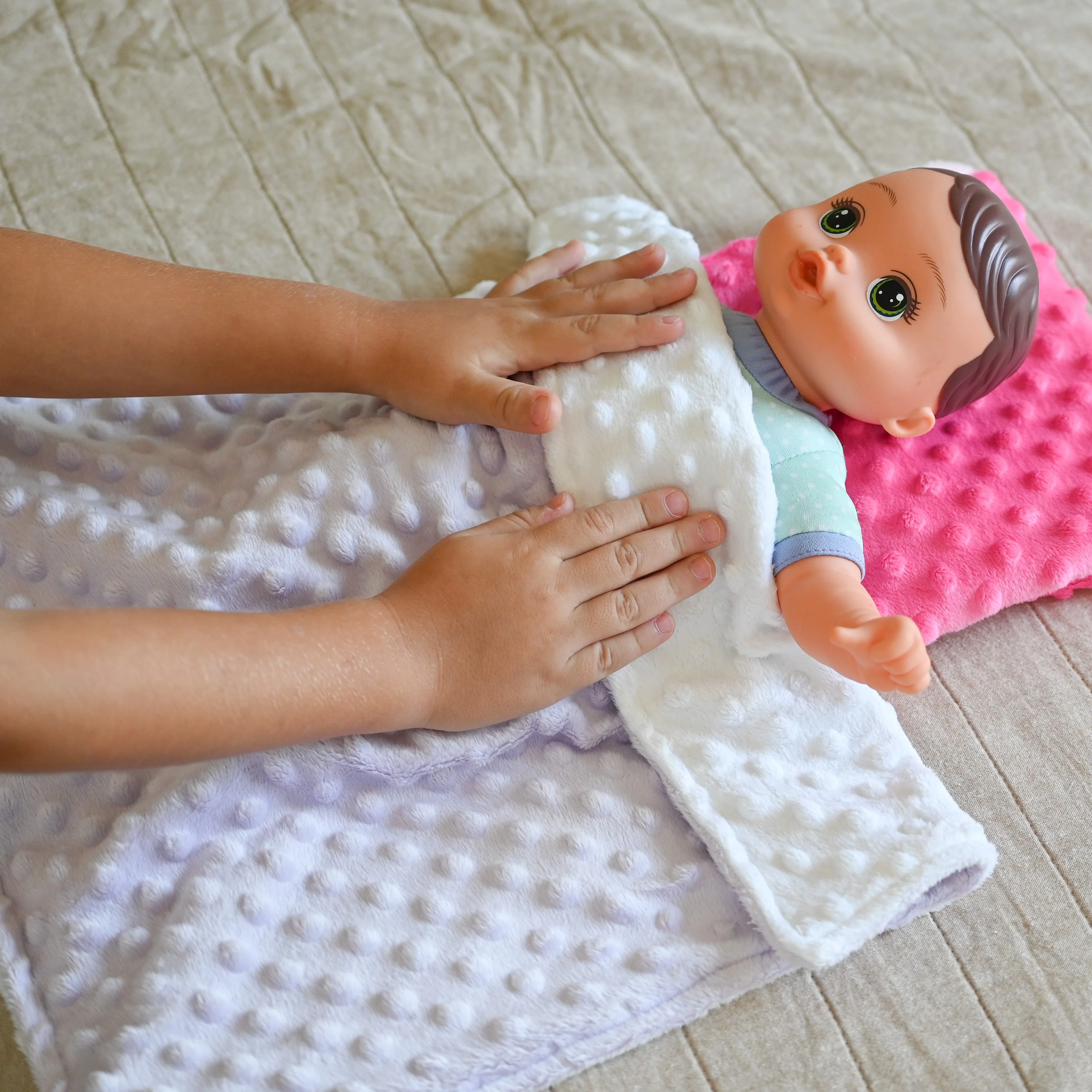 Plush Doll Blanket - Set Of 2 - Image 3
