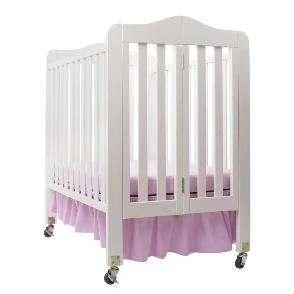 Poly Cotton Mini Crib Dust Ruffle - Image 3