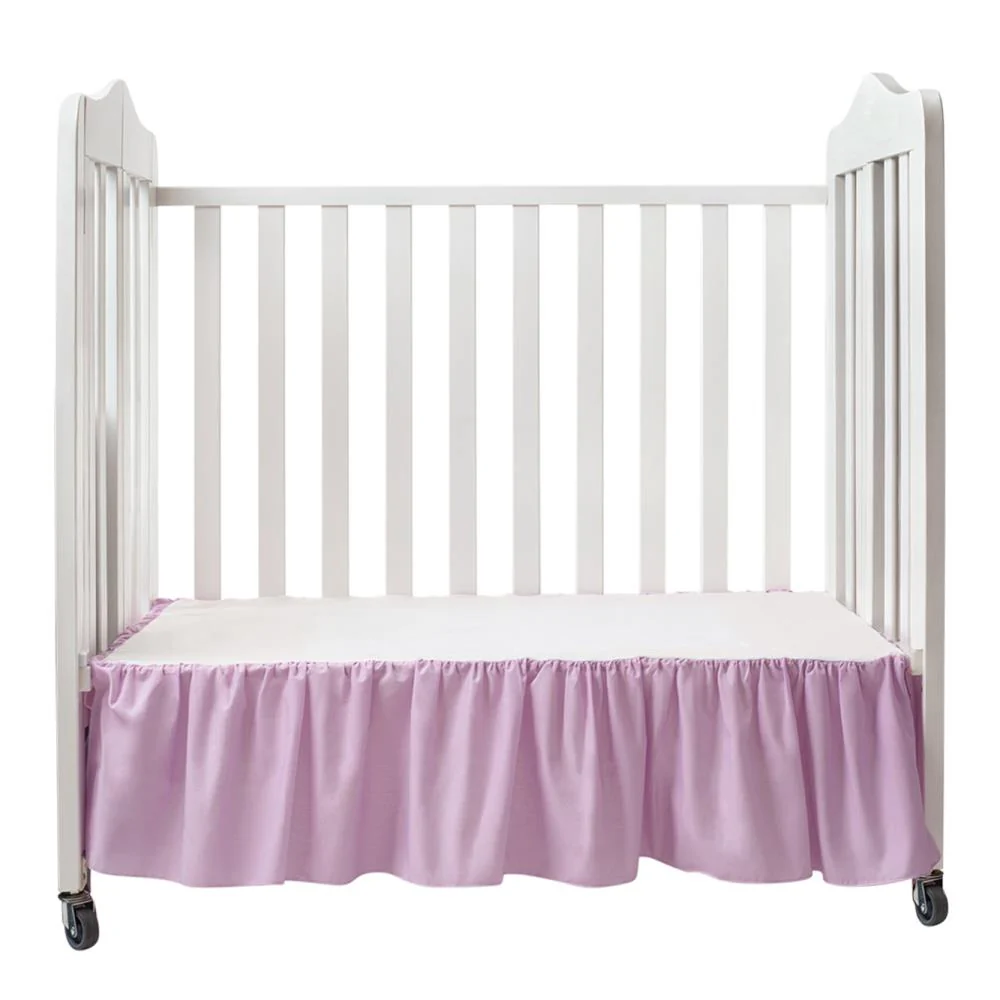 Poly Cotton Mini Crib Dust Ruffle - Image 4