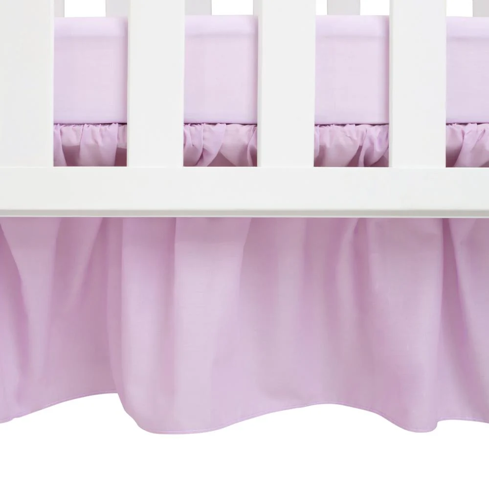 Poly Cotton Mini Crib Dust Ruffle - Image 5