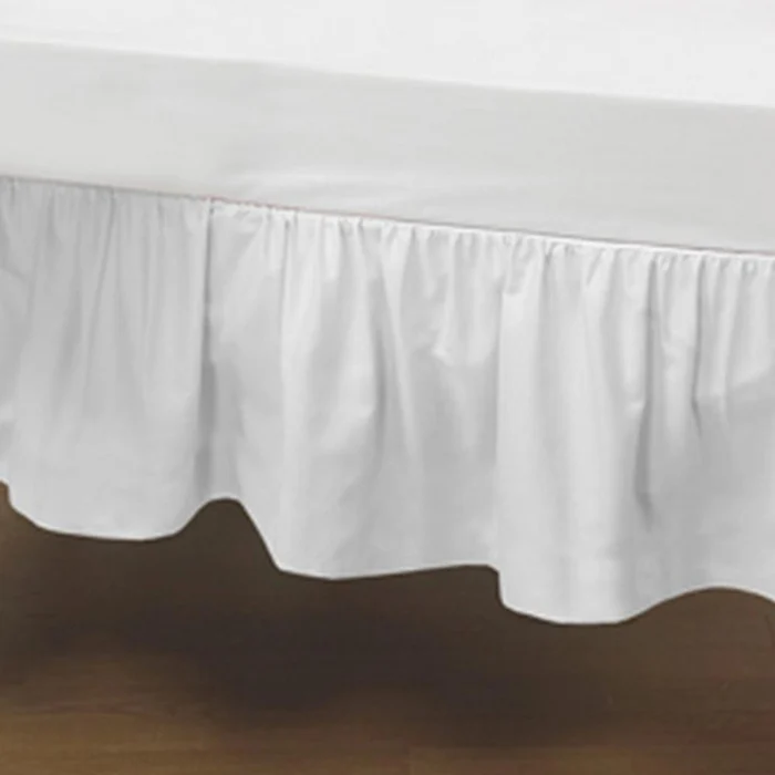 Poly Cotton Round Crib Dust Ruffle - Image 3