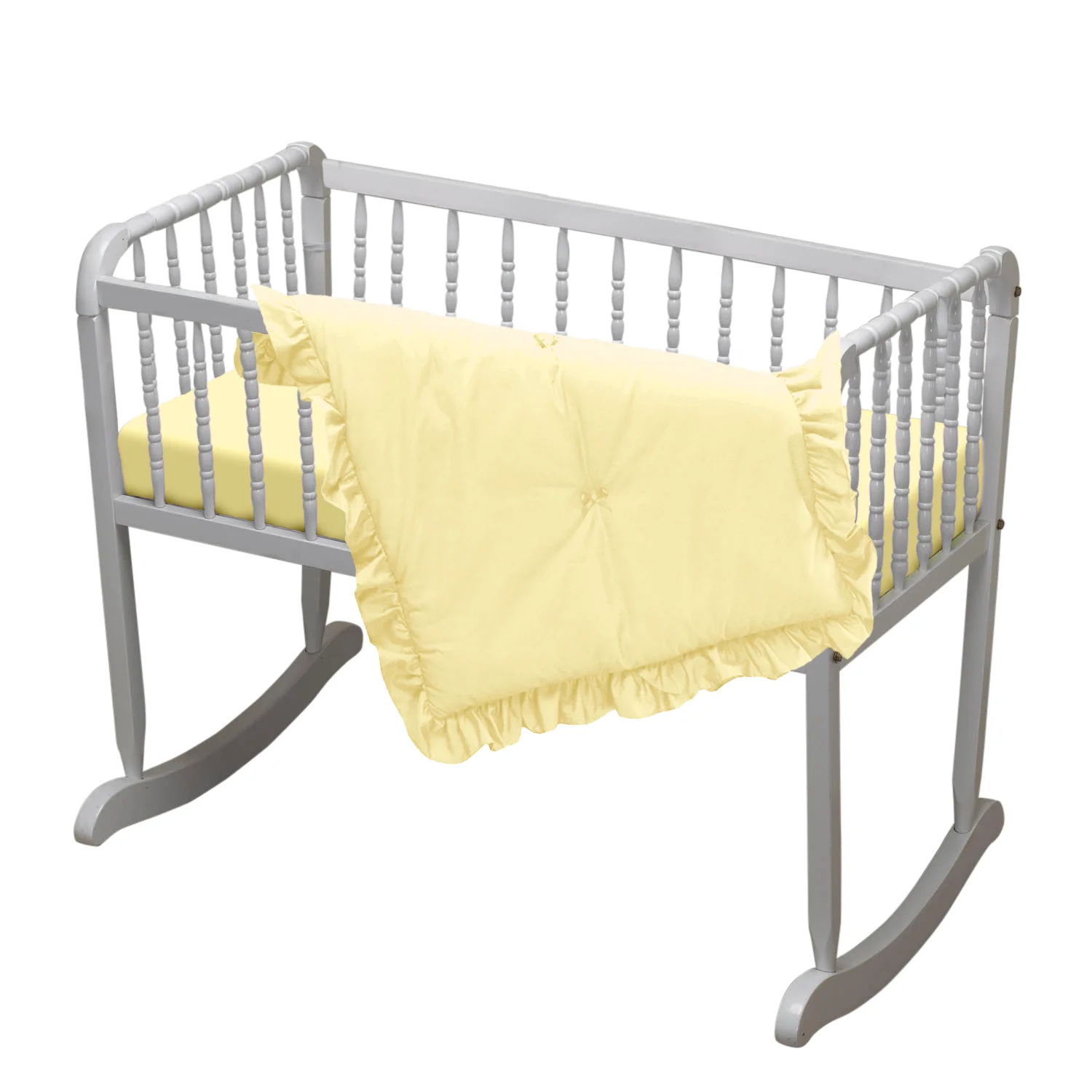 Solid Color Cradle Bedding Set - Image 2