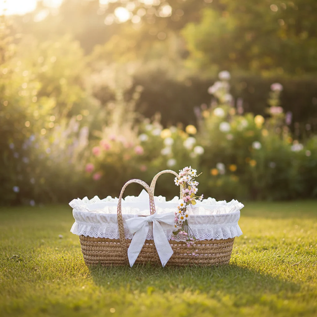 Traditional Eyelet Baby Moses Basket - Image 5
