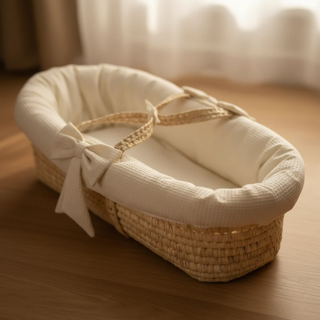 Waffle Pique Baby Moses Basket - Image 5