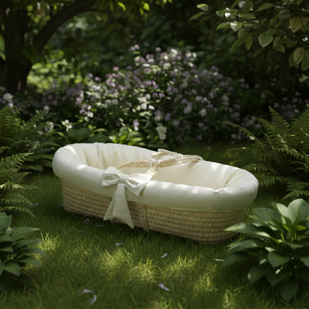 Waffle Pique Baby Moses Basket - Image 7